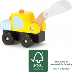 Small Foot excavator din lemn galben