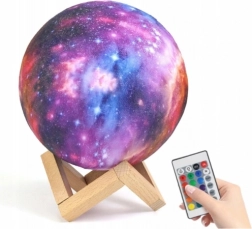Lampă de noapte Lună 15 cm, 16 culori cu telecomandă