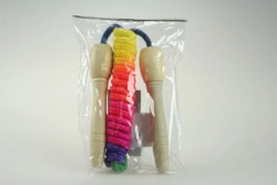 Coardă de sărit 2 m din lemn dungi