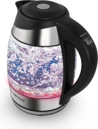 Fierbător electric din sticlă Esperanza Seine 1,7 l, negru cu iluminare LED și reglare a temperaturii