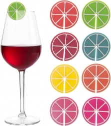 Marcaje din silicon pentru pahare și cupe, 8 buc.