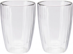 Pahare termo cu perete dublu pentru cafea și ceai 350 ml, set de 2