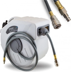 Tambur automat pneumatic pentru furtun 15 m cu cuplă rapidă 1/4" pentru compresor