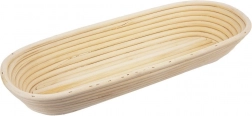 Coș din ratan pentru dospirea pâinii, oval 43 × 16 × 7 cm, 1,5 kg