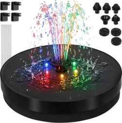 Fântână solară plutitoare de grădină cu iluminare LED RGB Gardlov