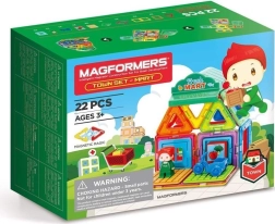 Set de construcție magnetic Magformers Orașul Piața 22 piese