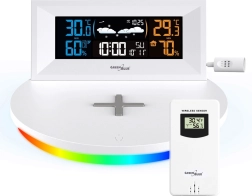 Stație meteo wireless cu încărcare wireless Qi GREENBLUE GB213