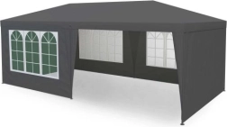 Cort de petrecere pentru grădină 3 × 6 m cu 6 pereți, gri, MultiGarden