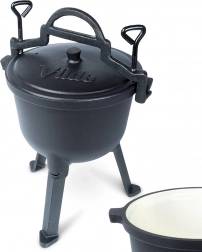 Ceaun din fontă emailată pe picioare cu capac CAST LINE 4 l