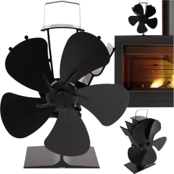 Ventilator termo-electric pentru șemineu/sobă Kaminer, fără electricitate, 5 pale