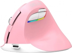 Mouse vertical fără fir Delux M618 Mini roz