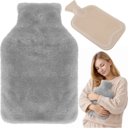 Termofor din cauciuc cu husă din pluș 1,8 l RUHHY