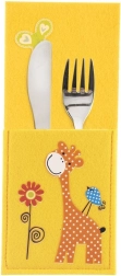 Orion husă pentru tacâmuri pentru copii girafă 21 × 9 cm