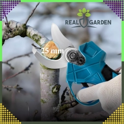 Foarfecă electrică cu acumulator pentru crengi și arbuști, cu două baterii