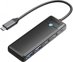 Hub Orico 4‑în‑1 USB USB‑A 3.0 x2 + USB‑C 3.0 + USB‑C PD 100 W