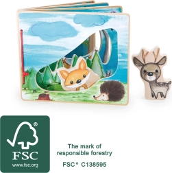 Carte interactivă din lemn cu imagini Small Foot