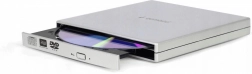 Unitate externă DVD/CD cu inscriptor USB, argintie