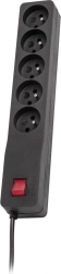 Protecție supratensiune Lestar ZX 510, 1 priză, 1,0 m, negru
