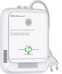 Detector de scurgeri de gaz și monoxid de carbon cu alarmă de 85 dB și LED