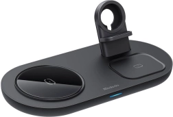 Încărcător wireless MCDODO 3 în 1, 15 W pentru iPhone, Apple Watch și AirPods – negru