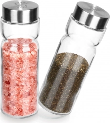 Solniță și piperniță din sticlă 170 ml, set 2 bucăți VILDE