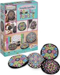 Pictură pe pietricele GRAFIX – decor mandala sclipitor
