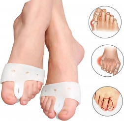 Protecție din silicon pentru hallux valgus cu separator de degete – 2 buc