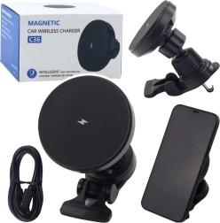 Suport auto magnetic cu încărcare wireless 15 W