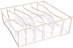 Organizator pentru dulap cu 6 compartimente pentru lenjerie – alb