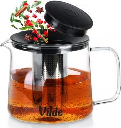 Ceainic din sticlă cu infuzor din inox 1,5 l Vilde