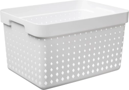 Coș organizatoric Seoul mare, alb, 35,7 × 23,8 × 20,9 cm