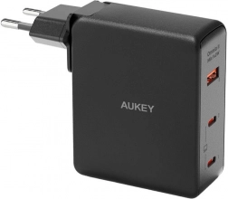 Încărcător de perete Aukey 140W cu USB-A și USB-C