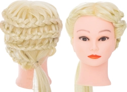 Cap manechin de antrenament pentru coafori cu păr blond