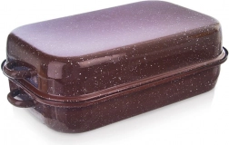 Tavă de copt emailată cu capac 2,9 l, dreptunghiulară