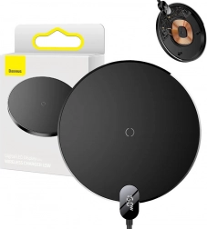 Încărcător wireless Baseus cu afișaj LED 15W negru