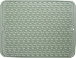 Suport de scurgere din silicon pentru vase, verde 40 × 30,5 cm