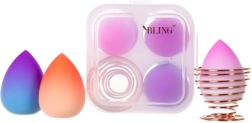Beauty Blender Box Ombre - set bureței de machiaj 3 buc + suport pentru bureței BLING