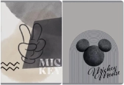 Caiet A5 80 de pagini pătrățele Mickey Mix culori