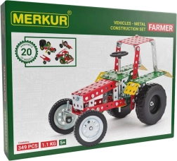 Merkur set de construcție metalic pentru fermă, 341 de piese