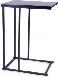 Măsuță laterală de cafea din metal 40 × 26 × 58 cm, neagră