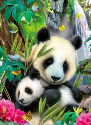 Puzzle Ravensburger Lovely Panda 300 piese