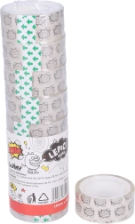 Bandă adezivă transparentă 18 mm x 10 m, 8 buc