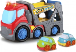 Kiddy camion de remorcare cu efecte, 31 cm + 2 mașini de 9 cm