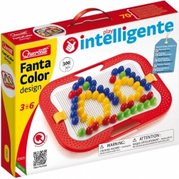 Mozaic QUERCETTI Fanta Color Design – set creativ de pegboard pentru copii