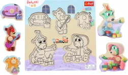Puzzle din lemn Bobaski și Ursulețul – 5 piese