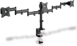 Suport universal triplu pentru monitoare cu prindere pe birou