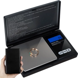 Cântar digital de buzunar RUHHY 500 g / 0,1 g cu clapetă de protecție
