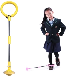 Coardă de sărit pliabilă / cerc pentru picior - galbenă