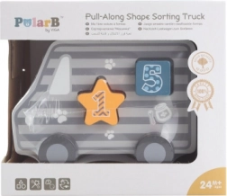 Jucărie din lemn de tras și sortator - camion