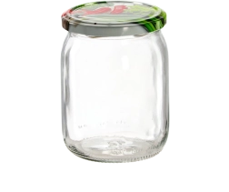Borcan din sticlă pentru conserve 540 ml cu capac Twist-Off 82 mm